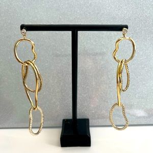 Swarovski Freeform Hoop Drop Earrings